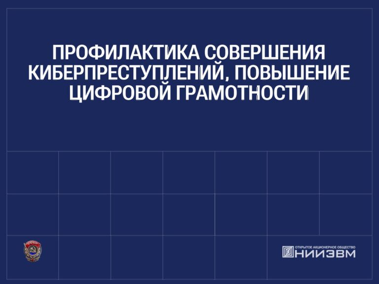 ПРОФИЛАКТИКА СОВЕРШЕНИЯ КИБЕРПРЕСТУПЛЕНИЙ, ПОВЫШЕНИЕ ЦИФРОВОЙ ГРАМОТНОСТИ